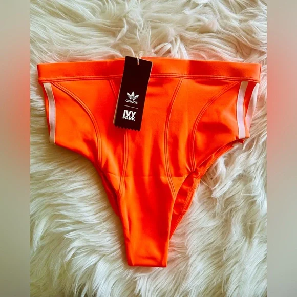 ADIDAS IVY PARK SOLAR ORANGE 3 PIECE SET….SZ SMALL. WOWZA😎 - Picture 7 of 11
